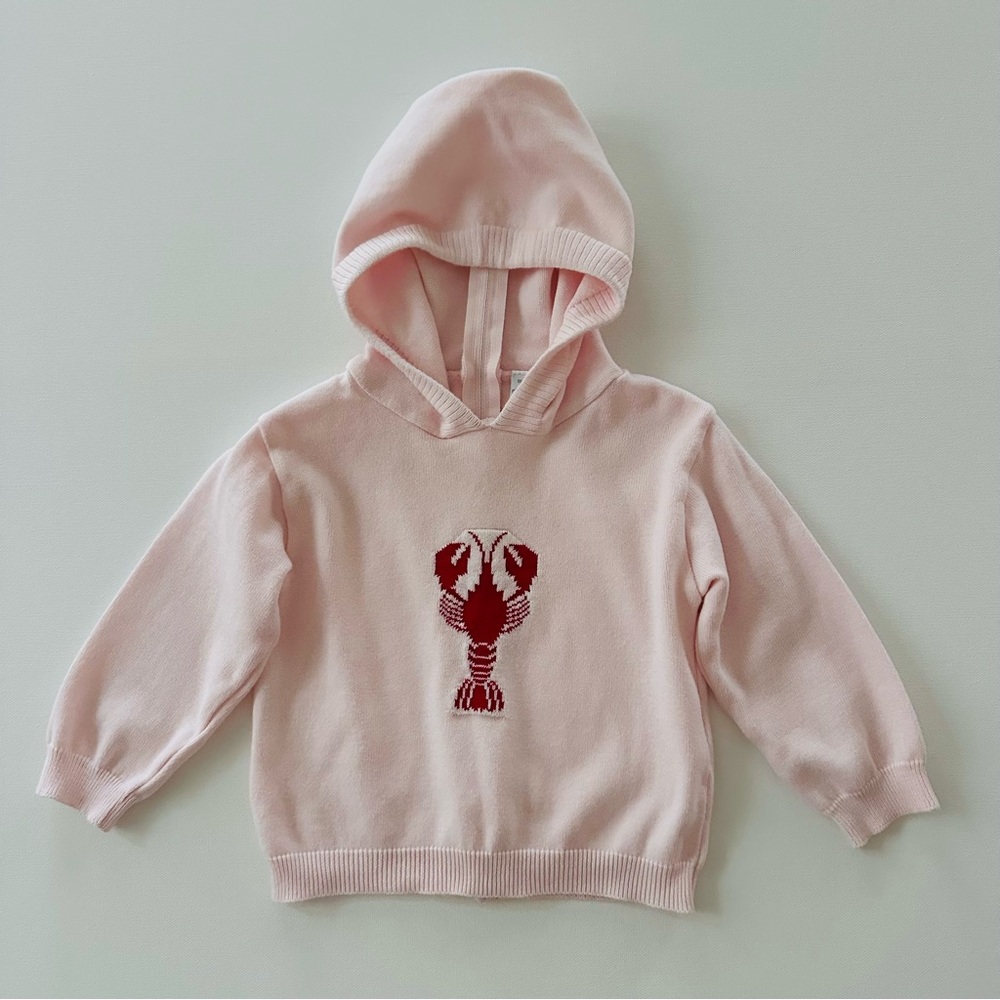 Carriage Boutique 18 Months Baby Girl Pink Lobster Hoodie Sweater